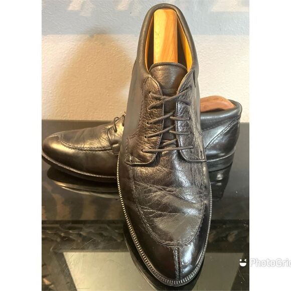 Mezlan Amsterdam Split Toe Derby Black Leather Men’s Handmade Shoes Size 9 M main image 5